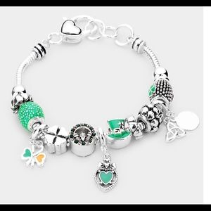 Irish charm bracelet with clasp